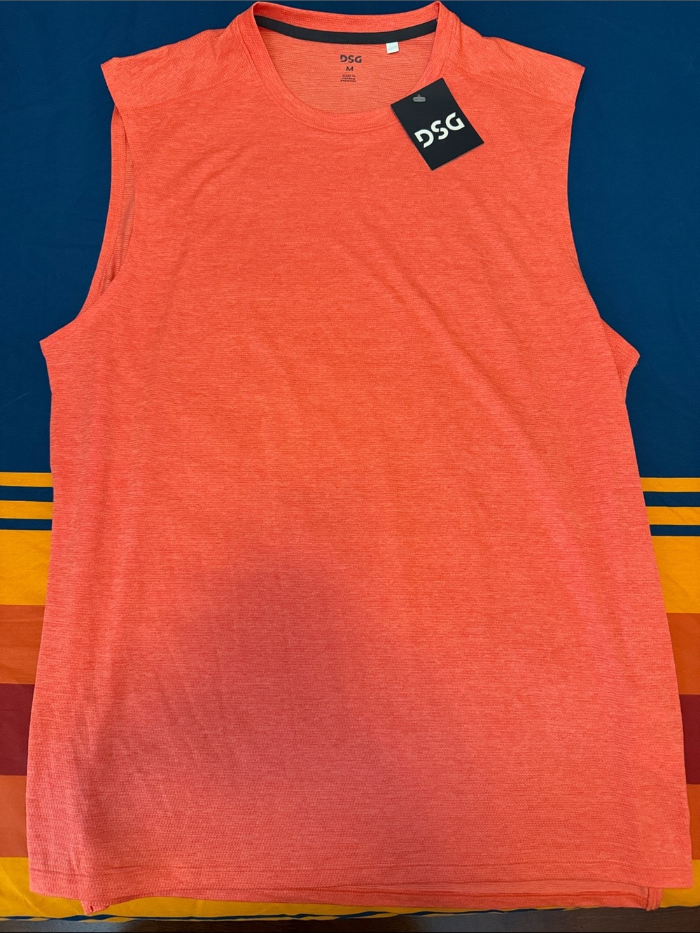 DSG men’s Sleeveless Athletic Tank - Coral